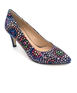 Escarpin à Talon En Cuir Marine Multi Couleur | Petite Taille Femme | Ellen Kassel Marine/multi