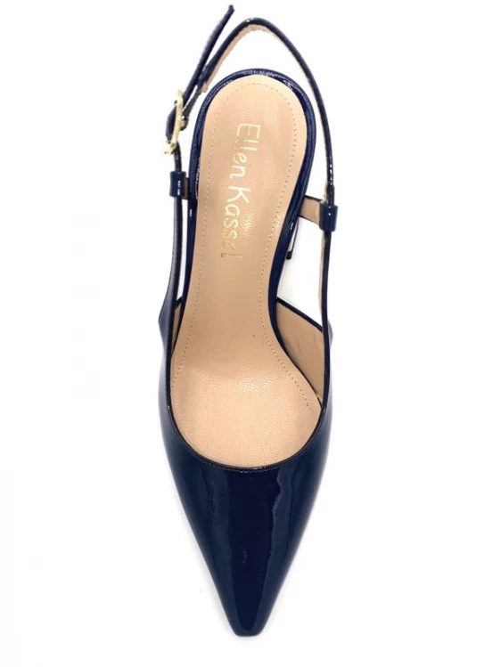 Escarpin En Cuir Marine Et Blanc à Talon Fantaisie | Petite Pointure Femme | Ellen Kassel Marine.blanc 5 Escarpin En Cuir Marine Et Blanc à Talon Fantaisie | Petite Pointure Femme | Ellen Kassel Marine.blanc – Image 5