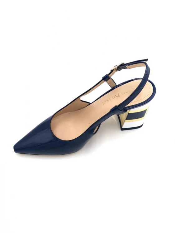 Escarpin En Cuir Marine Et Blanc à Talon Fantaisie | Petite Pointure Femme | Ellen Kassel Marine.blanc 6 Escarpin En Cuir Marine Et Blanc à Talon Fantaisie | Petite Pointure Femme | Ellen Kassel Marine.blanc – Image 6