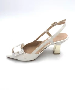 Escarpin Ouvert Blanc En Cuir |Petite Taille Femme | Ellen Kassel Blanc -Women Calvin Klein Clothing popular shop m 787 cuir blanc ellen kassel 2