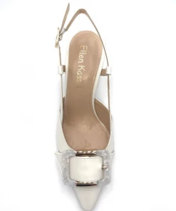 Escarpin Ouvert Blanc En Cuir |Petite Taille Femme | Ellen Kassel Blanc -Women Calvin Klein Clothing popular shop m 787 cuir blanc ellen kassel 5