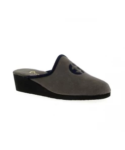 Chausson Compensé En Alcantara Gris-bleu | Petite Taille Femme | Exquise Gris-bleu