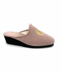 Chausson Mule Compensée Rose En Alcantara | Petite Taille Femme | Exquise Rose