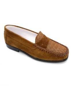 Mocassin Souple Cognac En Velours Cuir | Petite Pointure Femme | Geo Reino Cognac -Women Calvin Klein Clothing popular shop mozard pf velours cuir cogna geo reino 3