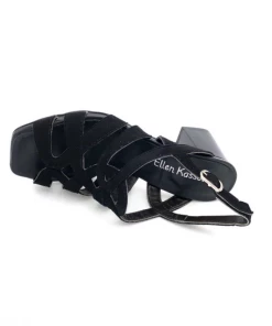 Sandale Habillée Noir En Velours à Talon | Petite Taille Femme | Ellen Kassel Noir -Women Calvin Klein Clothing popular shop p 3565 velours cuir noir ellen kassel 2