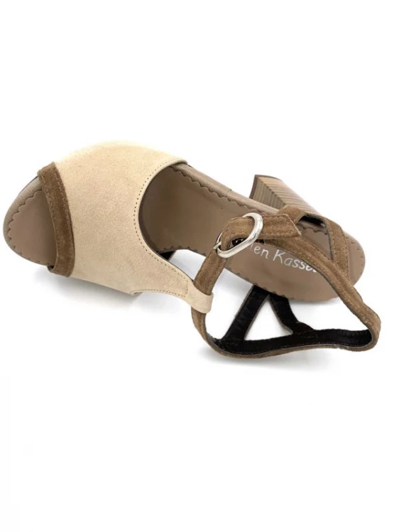 Sandale à Talon En Cuir Marron Et Camel | Petite Pointure Femme | ELLEN KASSEL Marron Camel 3 Sandale à Talon En Cuir Marron Et Camel | Petite Pointure Femme | ELLEN KASSEL Marron Camel – Image 3