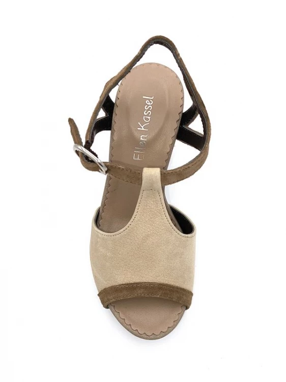 Sandale à Talon En Cuir Marron Et Camel | Petite Pointure Femme | ELLEN KASSEL Marron Camel 6 Sandale à Talon En Cuir Marron Et Camel | Petite Pointure Femme | ELLEN KASSEL Marron Camel – Image 6