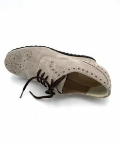 Lacet Compensé Habillé Bout Fleuri Taupe En Velours | Petite Taille Femme | Ellen Kassel Taupe -Women Calvin Klein Clothing popular shop p 40174102 velours cuir tau ellen kassel 3