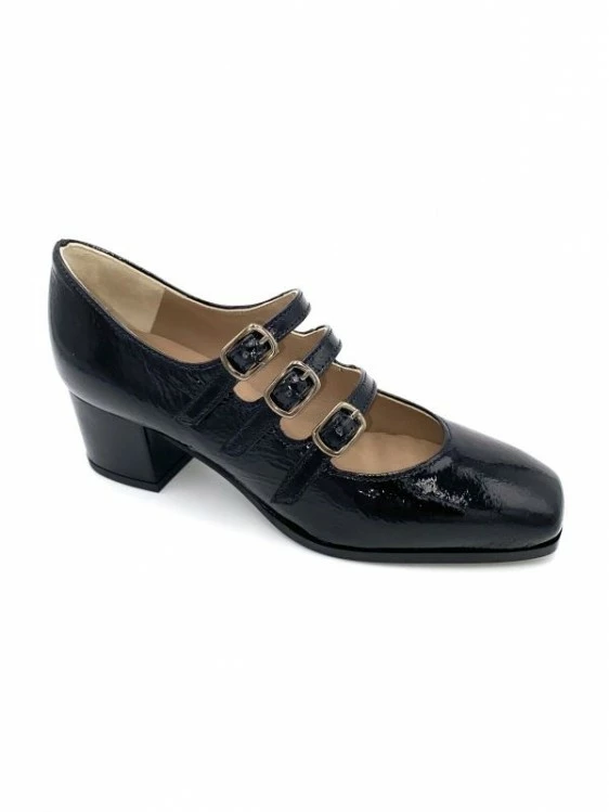 Escarpin Trotteur En Cuir Vernis Noir à Brides | Petite Taille Femme | Ellen Kassel Noir 1 Escarpin Trotteur En Cuir Vernis Noir à Brides | Petite Taille Femme | Ellen Kassel Noir