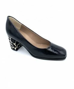 Escarpin Talon Fantaisie En Vernis Noir | Petite Taille Femme | Ellen Kassel Noir