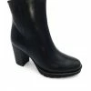 Bottine à Plateau Noir En Cuir à Talon | Petite Pointure Femme |Ellen Kassel Noir
