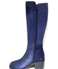 Botte En Velours Marine à Talon | Petite Taille Femme | Ellen Kassel Marine -Women Calvin Klein Clothing popular shop p 9306 velours stretch marin ellen kassel 2