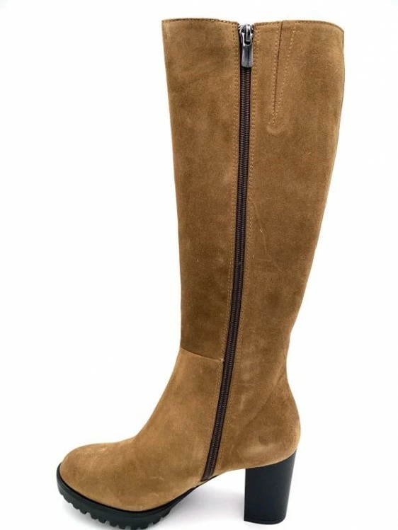 Botte Plateau Talon Haut En Velours Cognac | Petite Pointure Femme | Ellen Kassel Cognac 2 Botte Plateau Talon Haut En Velours Cognac | Petite Pointure Femme | Ellen Kassel Cognac – Image 2