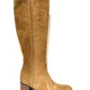 Botte Talon Haut En Velours Cognac | Petite Taille Femme | Ellen Kassel Cognac