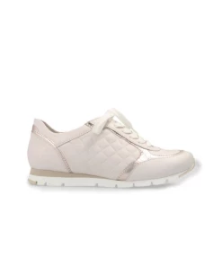 Basket Basse Tendance En Cuir Crème | Petite Pointure Femme |Semler Creme