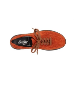 Sneakers En Velours Orange Confortable | Petite Pointure Femme | Semler Orange -Women Calvin Klein Clothing popular shop siggi 6035 velours orange semler 4