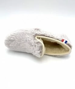 Charentaise Fourrée En Laine Gris | Petite Taille Femme | Les Chaussons De Flo Gris -Women Calvin Klein Clothing popular shop zabelle fourrure gris les chaussons de flo 2