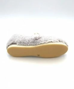 Charentaise Fourrée En Laine Gris | Petite Taille Femme | Les Chaussons De Flo Gris -Women Calvin Klein Clothing popular shop zabelle fourrure gris les chaussons de flo 3