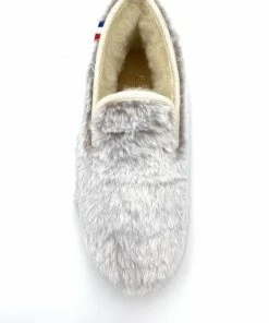 Charentaise Fourrée En Laine Gris | Petite Taille Femme | Les Chaussons De Flo Gris -Women Calvin Klein Clothing popular shop zabelle fourrure gris les chaussons de flo 4
